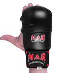 MAR-142D | Black Karate Gloves w/ Moulded Padding