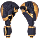 MAR-233E-N | Matte Black/Gold MAYA Leather Amateur  MMA Gloves