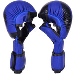 MAR-233F-N | Matte Blue/Black MAYA Leather Amateur MMA Gloves