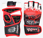 MAR-418 | IPPON Genuine Leather Blood Splatter Strike Gloves - quality-martial-arts