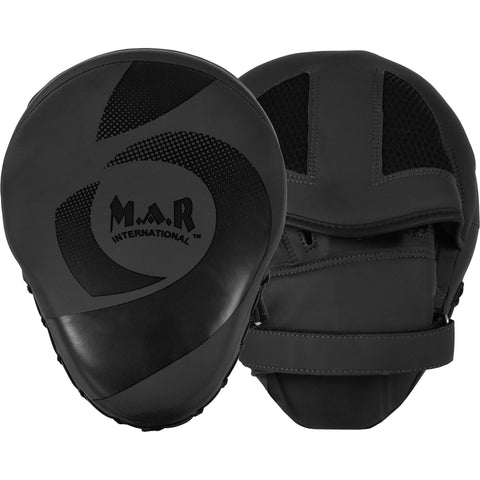 MAR-195D | Black Hybrid Curved Focus Mitts