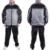 MAR-369A | Grey + Black Tracksuit (Sauna Suit/Sweatsuit)