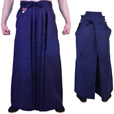 MAR-073B | Traditional Blue Aikido Hakama