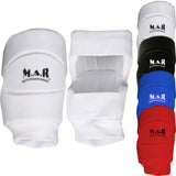 MAR-175A | White MMA Elasticated Fabric Knee Pads