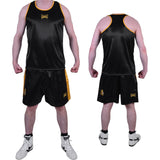 MAR-102A | Black & Yellow Boxing Shorts & Vest