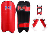 MAR-190A | Red Shin Guards w/ Foam Padding