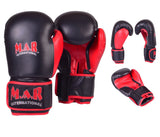 MAR-179 | Black & Red Boxing & Kickboxing Gloves for Kids