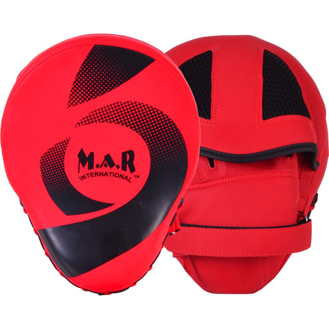 MAR-195E | Red Hybrid Curved Focus Mitts