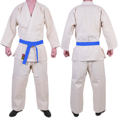 MAR-022 | Mediumweight Unbleached Judo Uniform For Intermediate Students + FREE BELT