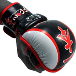 MAR-407 | Red+Black IPPON Open Finger Striking Gloves - quality-martial-arts