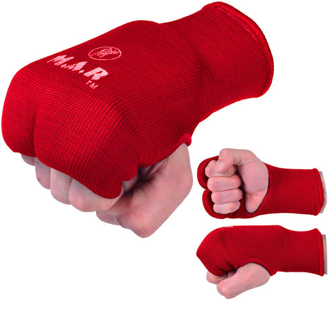 MAR-168C | Red Elasticated Fabric Mitts For Hand Protection